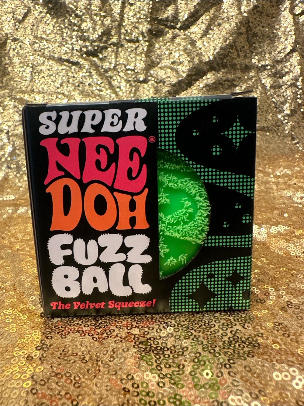 SUPER Fuzz Ball Velvet Needoh Squeeze - Green